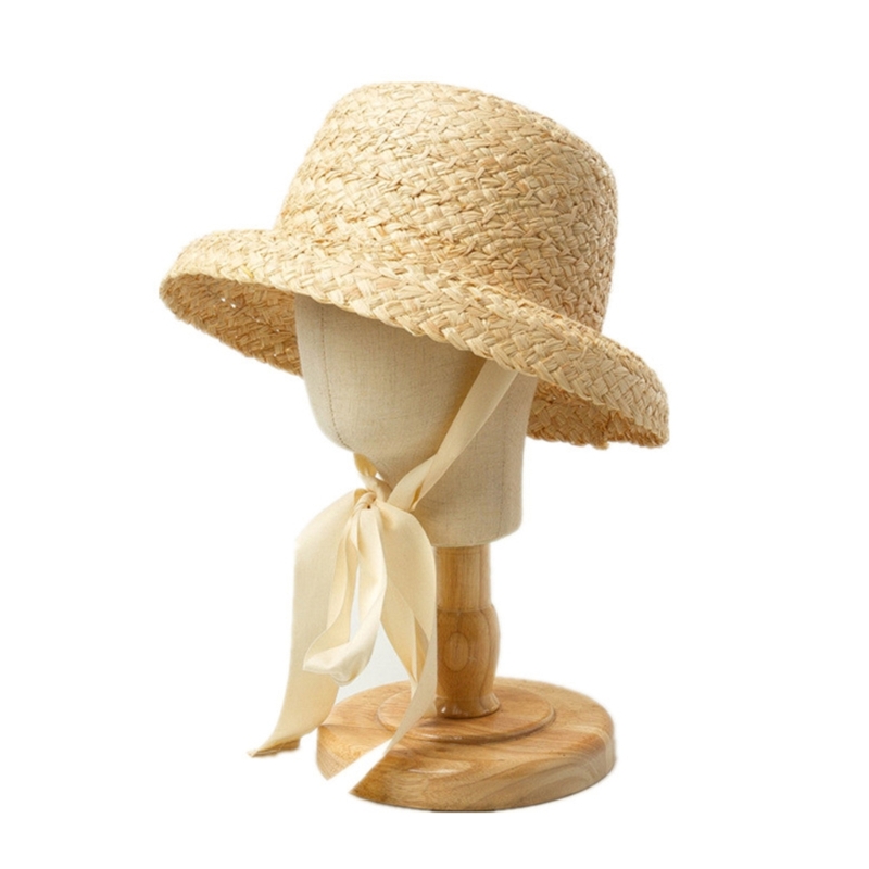 Handwoven Kids Straw  Cap Girl - Hat Floppy Wide 评论和价格