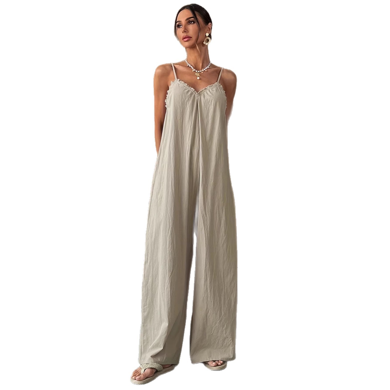 Summer Woman Jumpsuit Sleevele - Jumpsuit Linen Relaxed 评论和价格