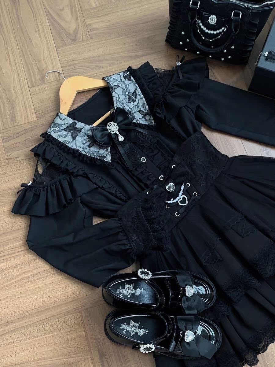 Harajuku Kawaii Skirt Sets Wom - Blouse Off Shoulder 评论和价格