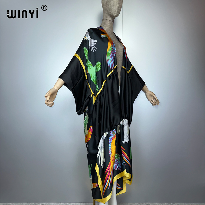 WINYI print boho kimono maxi b - Cover Up Kaftan 评论和价格