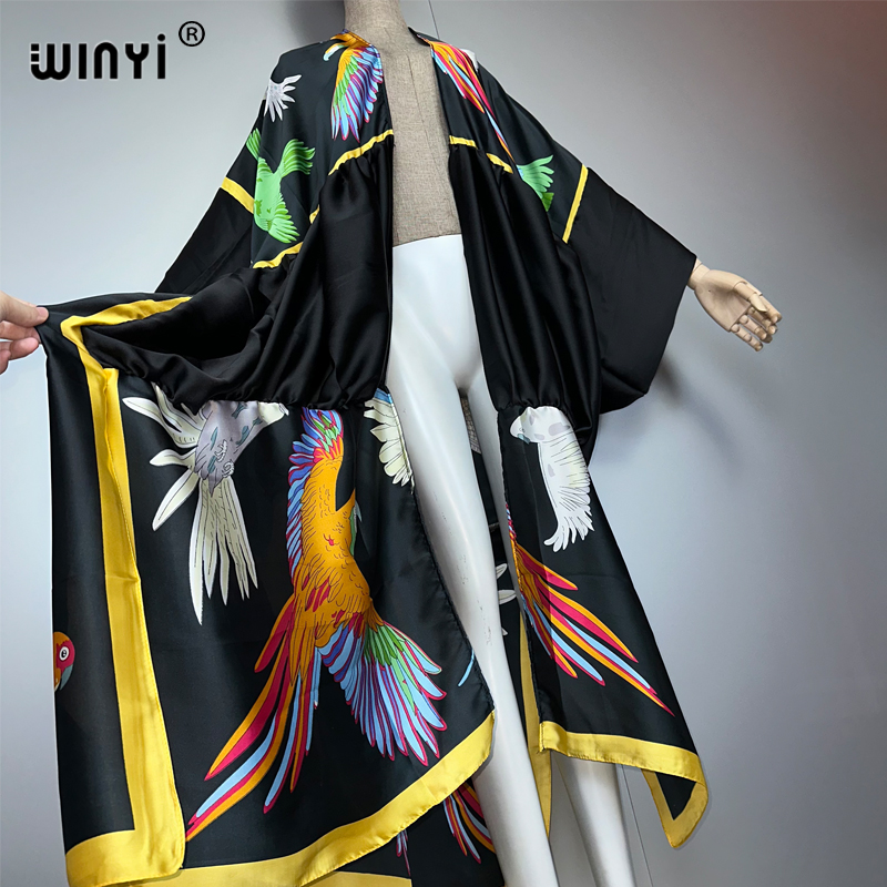 WINYI print boho kimono maxi b - Cover Up Kaftan 评论和价格