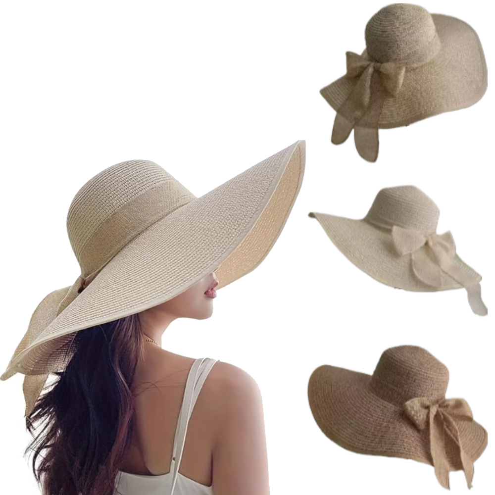 Women Summer Wide Brim Straw H - Hat Floppy Wide 评论和价格