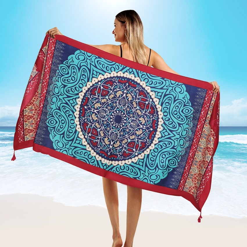 2018 New 90x180cm Twill cotton - Cover Up Kaftan 评论和价格