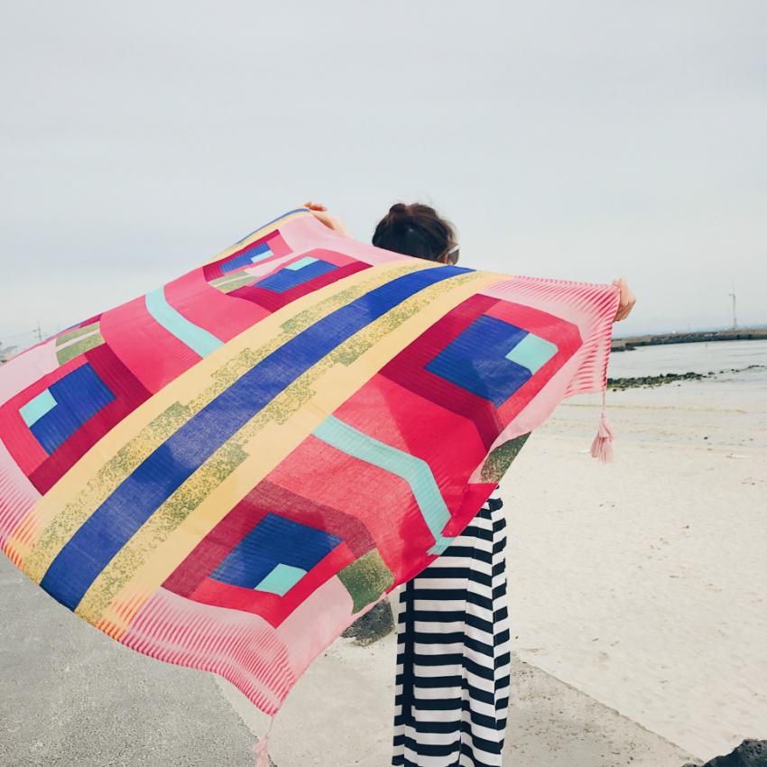 2018 New 90x180cm Twill cotton - Cover Up Kaftan 评论和价格