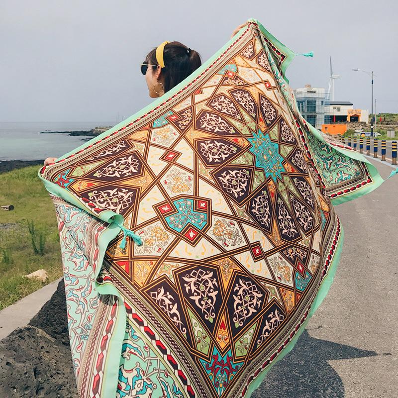 2018 New 90x180cm Twill cotton - Cover Up Kaftan 评论和价格