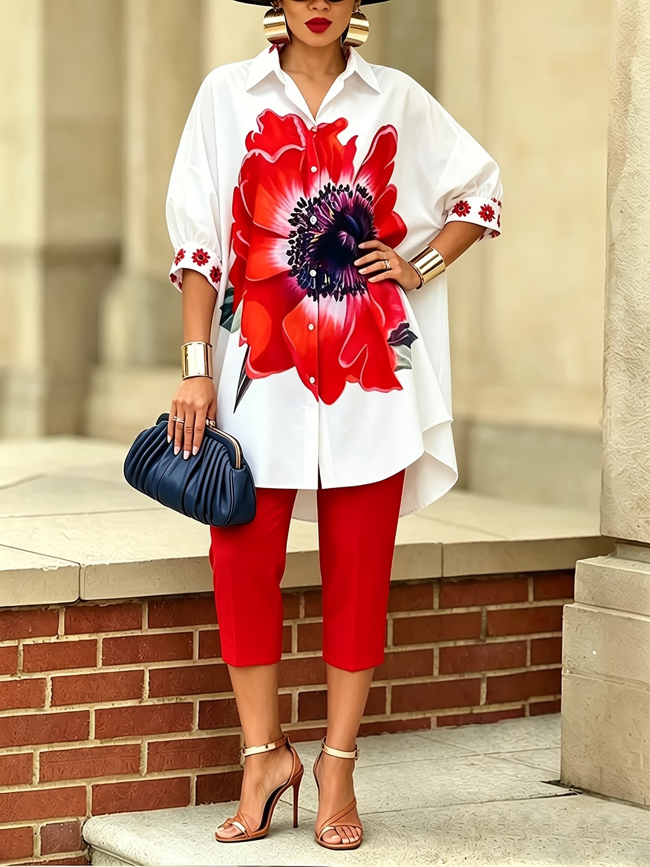 Vintage Women Floral Printed 2 - Romper Floral Print 评论和价格