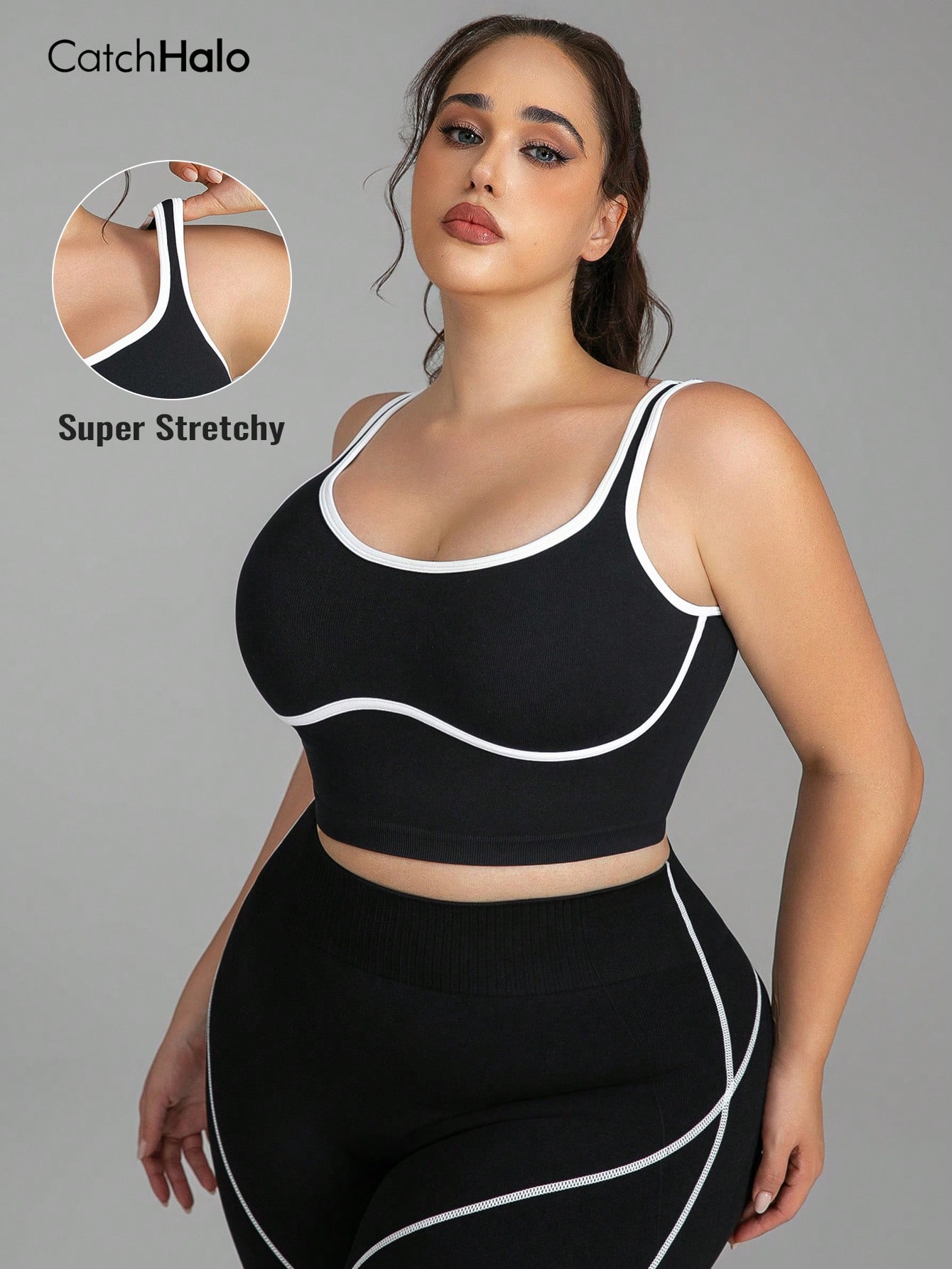 Women Plus Size Seamless Brale - Crop Top Crochet 评论和价格