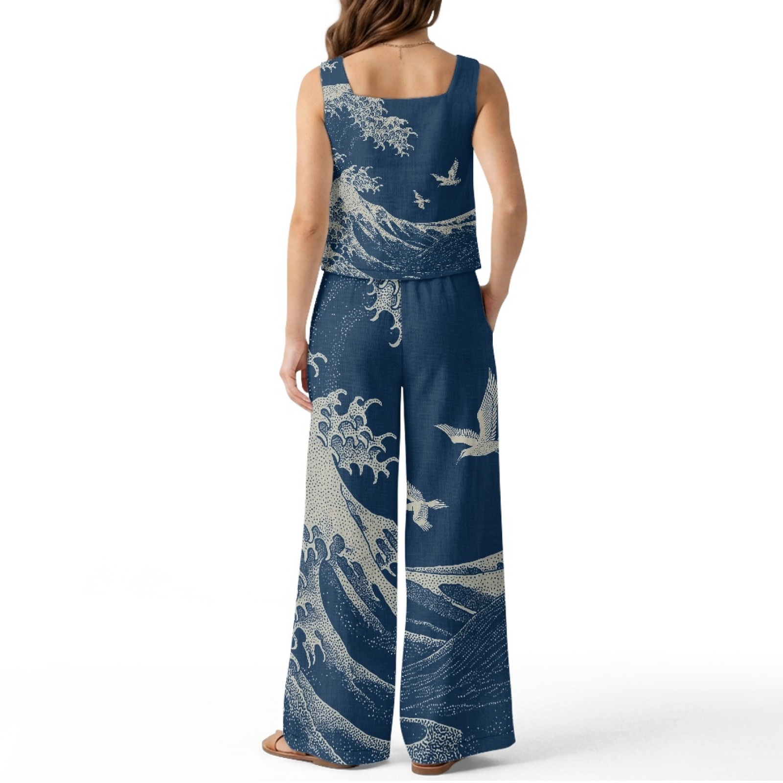 INSTANTARTS Women’s Linen Vest - Linen Pant Wide 评论和价格