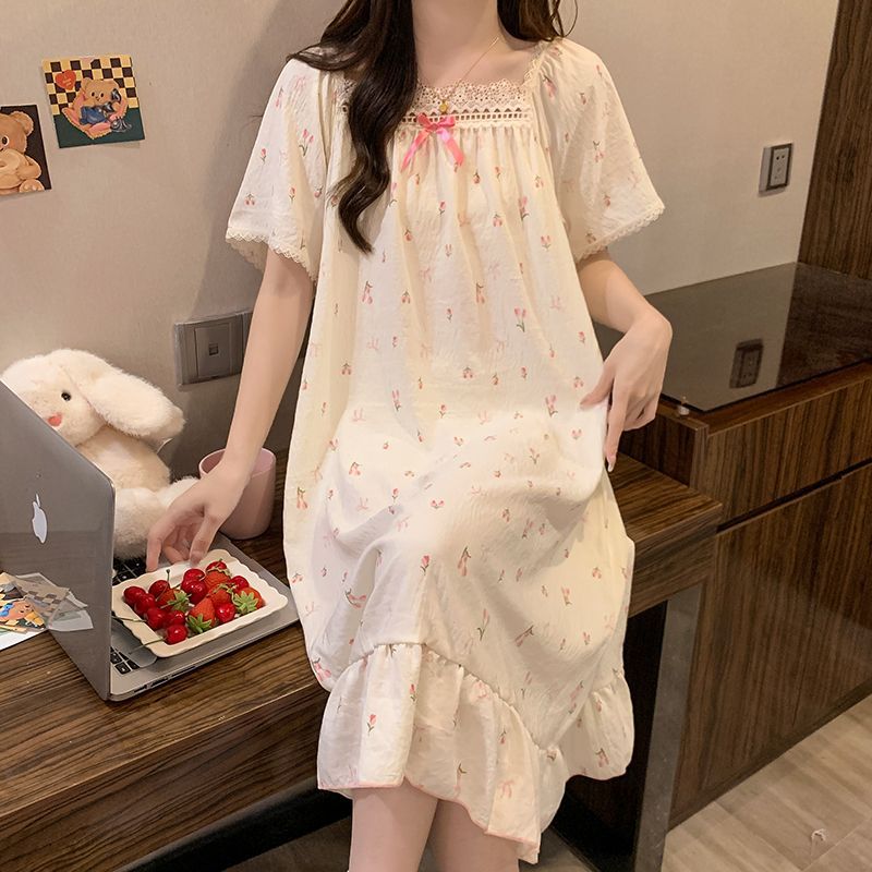 Plus Size Princess Style NIght - Romper Floral Print 评论和价格