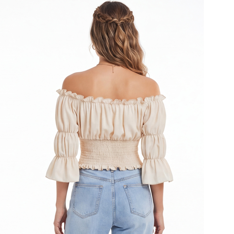 Renaissance Blouse Women Top w - Blouse Off Shoulder 评论和价格