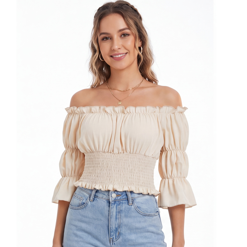 Renaissance Blouse Women Top w - Blouse Off Shoulder 评论和价格