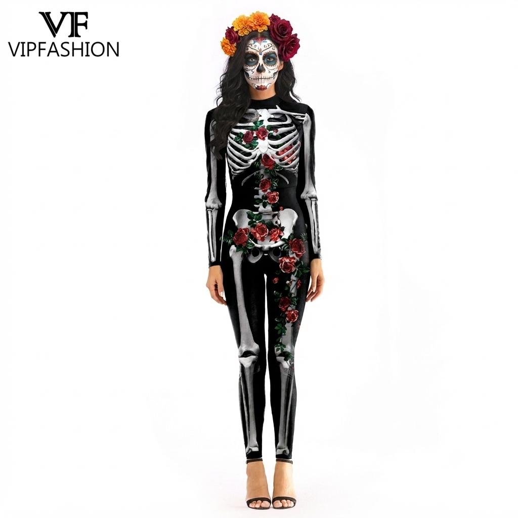 VIP FASHION Women Halloween Da - Romper Floral Print 评论和价格
