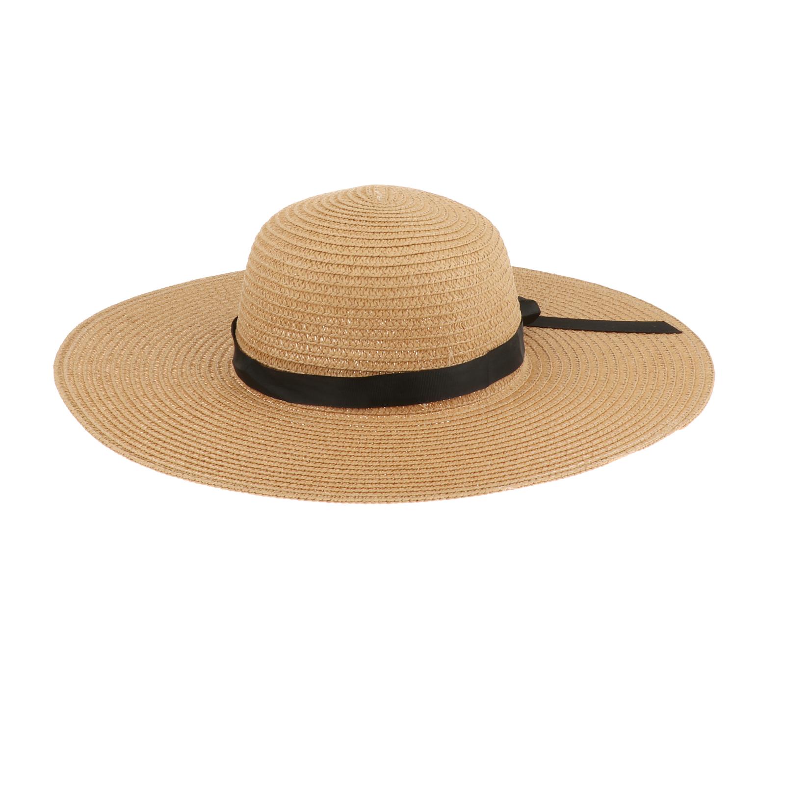 Women Summer Straw Hat Visor F - Hat Floppy Wide 评论和价格
