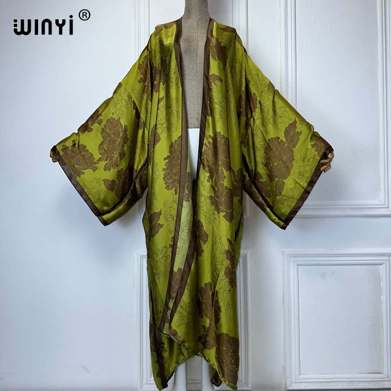 WINYI Africa boho print Kimono - Cover Up Kaftan 评论和价格