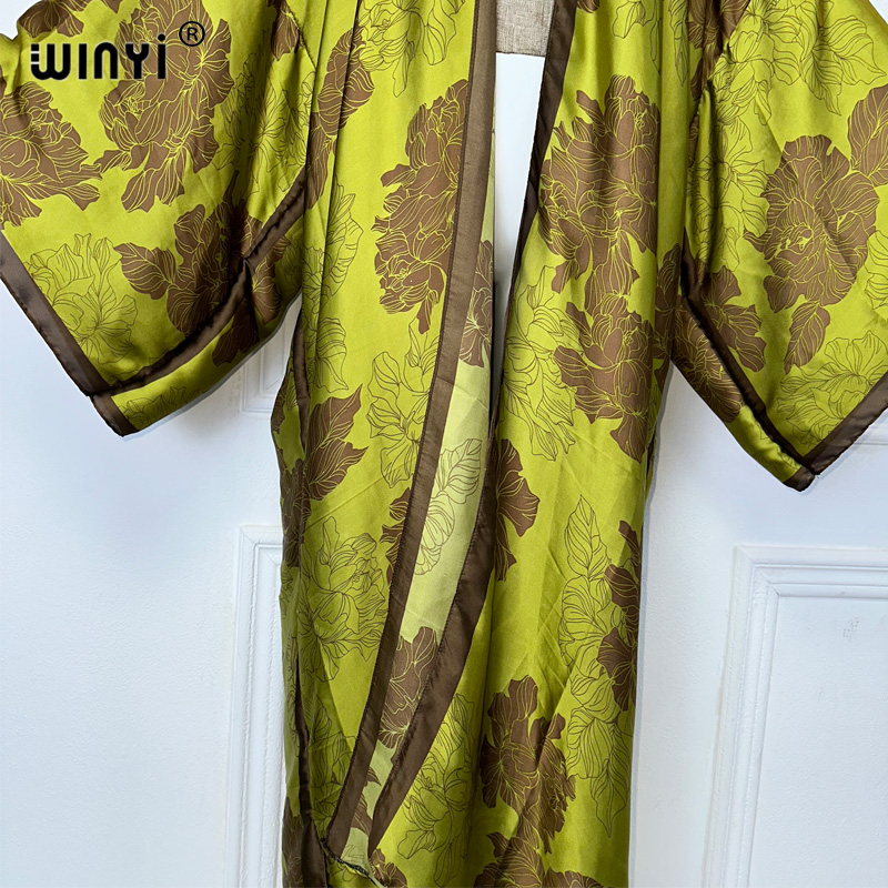 WINYI Africa boho print Kimono - Cover Up Kaftan 评论和价格