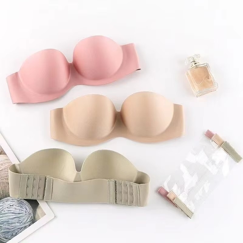 Women's Sexy Strapless Push-Up - Bralette Triangle Set 评论和价格