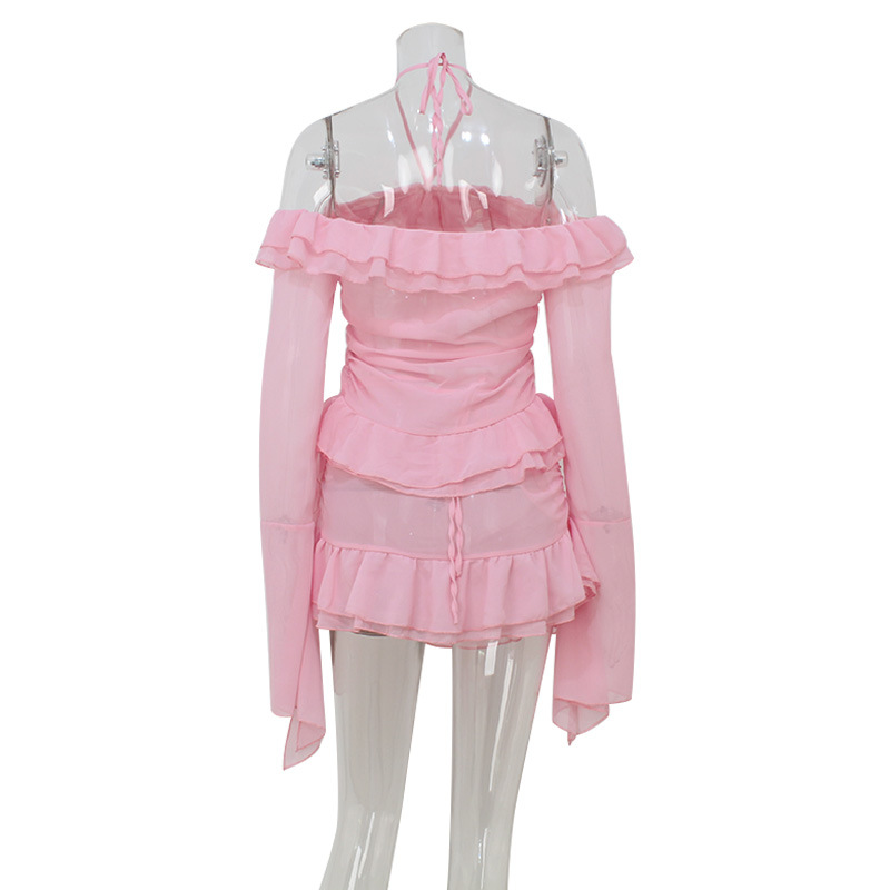 Women Holiday Sweet Ruffles 2  - Blouse Off Shoulder 评论和价格