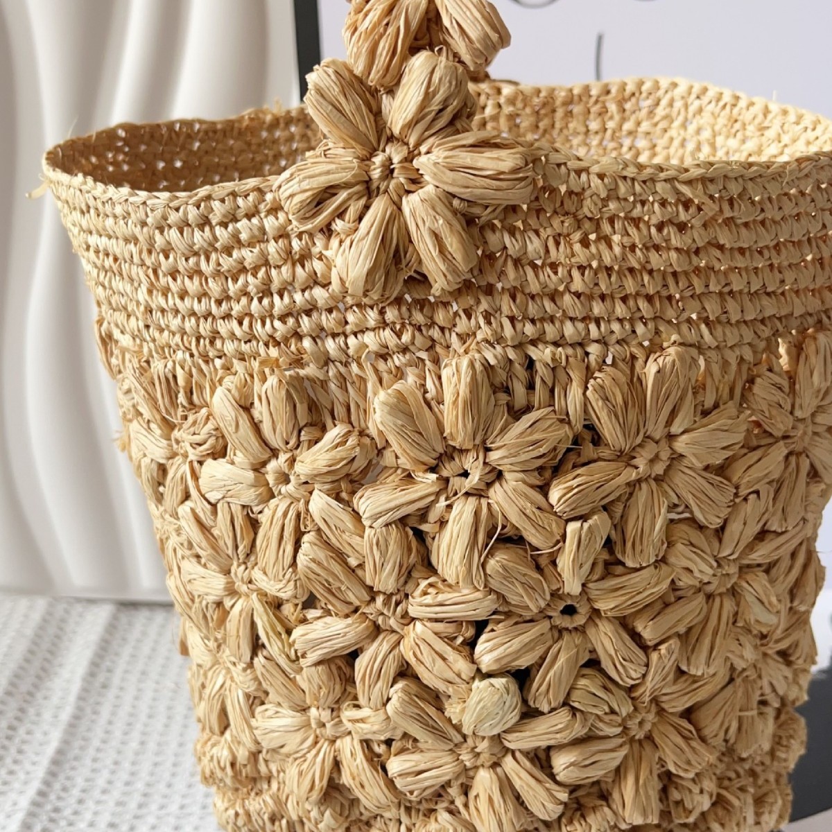 Women Summer Raffia Woven Buck - Crochet Bag Raffia 评论和价格
