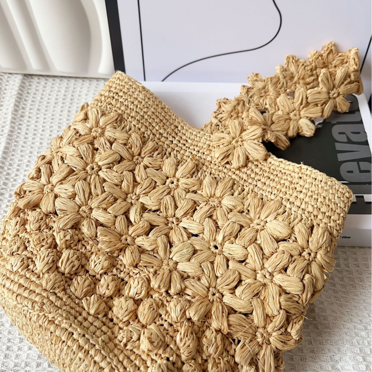 Women Summer Raffia Woven Buck - Crochet Bag Raffia 评论和价格