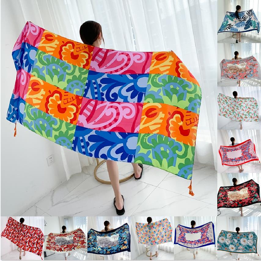 90x185cm Cotton Linen Print Su - Linen Dress Wrap 评论和价格