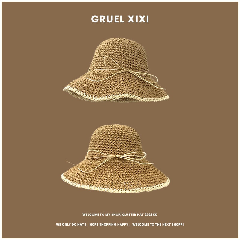 1pc Women's Summer Beach Straw - Hat Floppy Wide 评论和价格