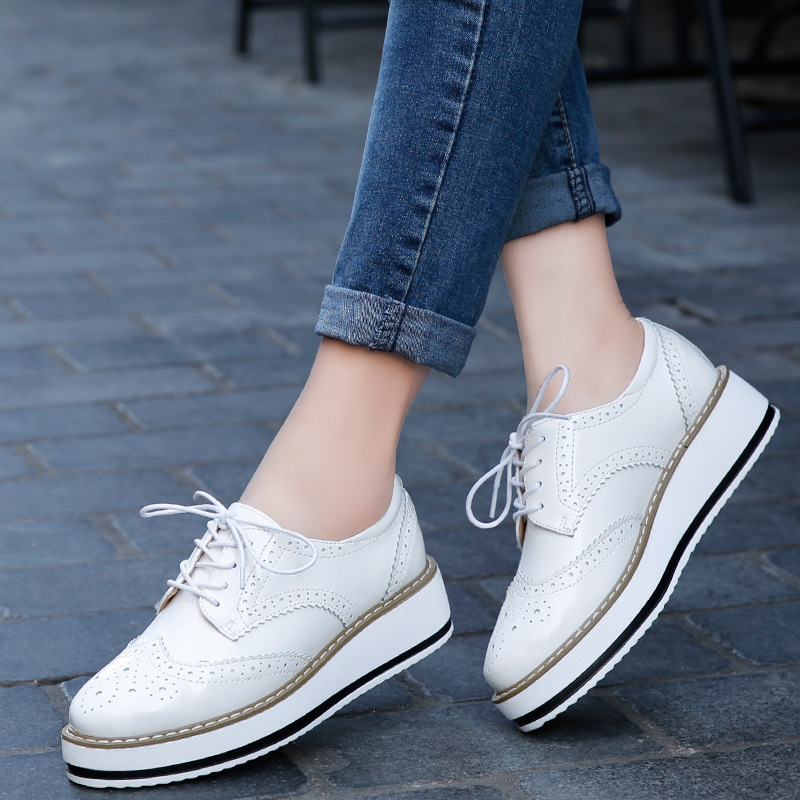 Women Loafers Shoes Leather Th - Wedge Espadrille Women 评论和价格