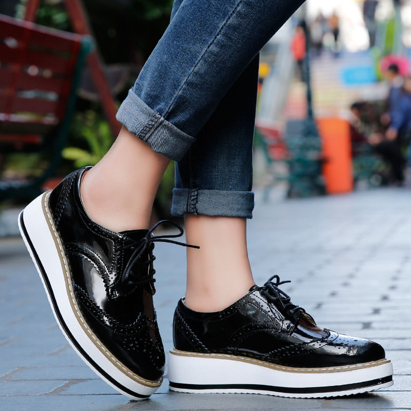 Women Loafers Shoes Leather Th - Wedge Espadrille Women 评论和价格