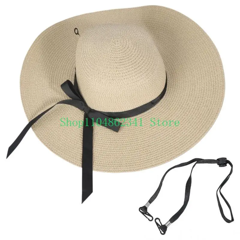 652F Elegant Floppy Straw Hat  - Hat Floppy Wide 评论和价格