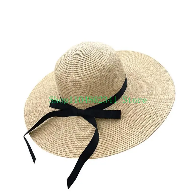 652F Elegant Floppy Straw Hat  - Hat Floppy Wide 评论和价格