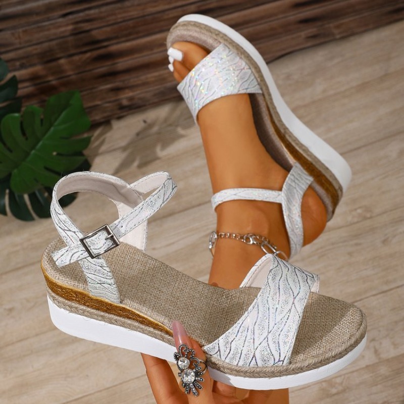 Wedge Sandals for Women White  - Wedge Espadrille Women 评论和价格
